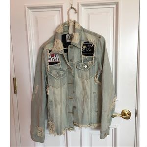 Patched Denim Jacket